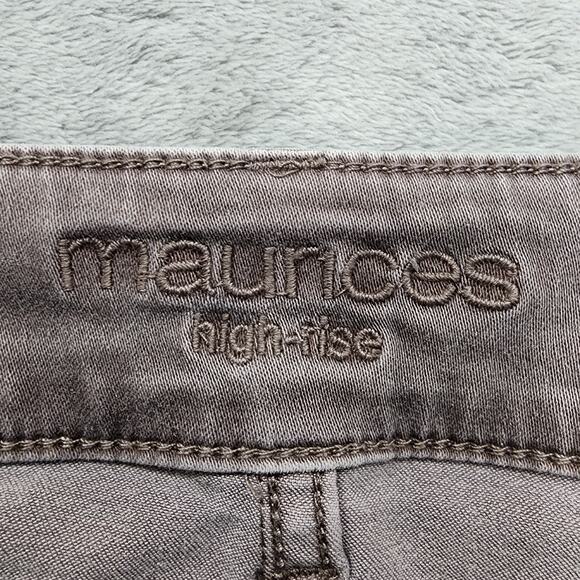 Maurices Jeans Womens M SHORT Gray High Rise Double Button Jegging Stretch Denim - Picture 6 of 14